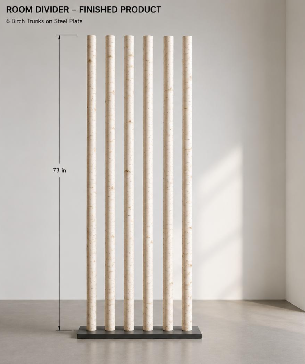 Room Divider with Steel Plate