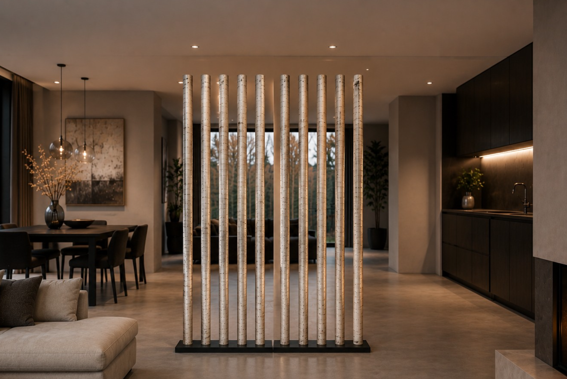 Room Divider with Steel Plate
